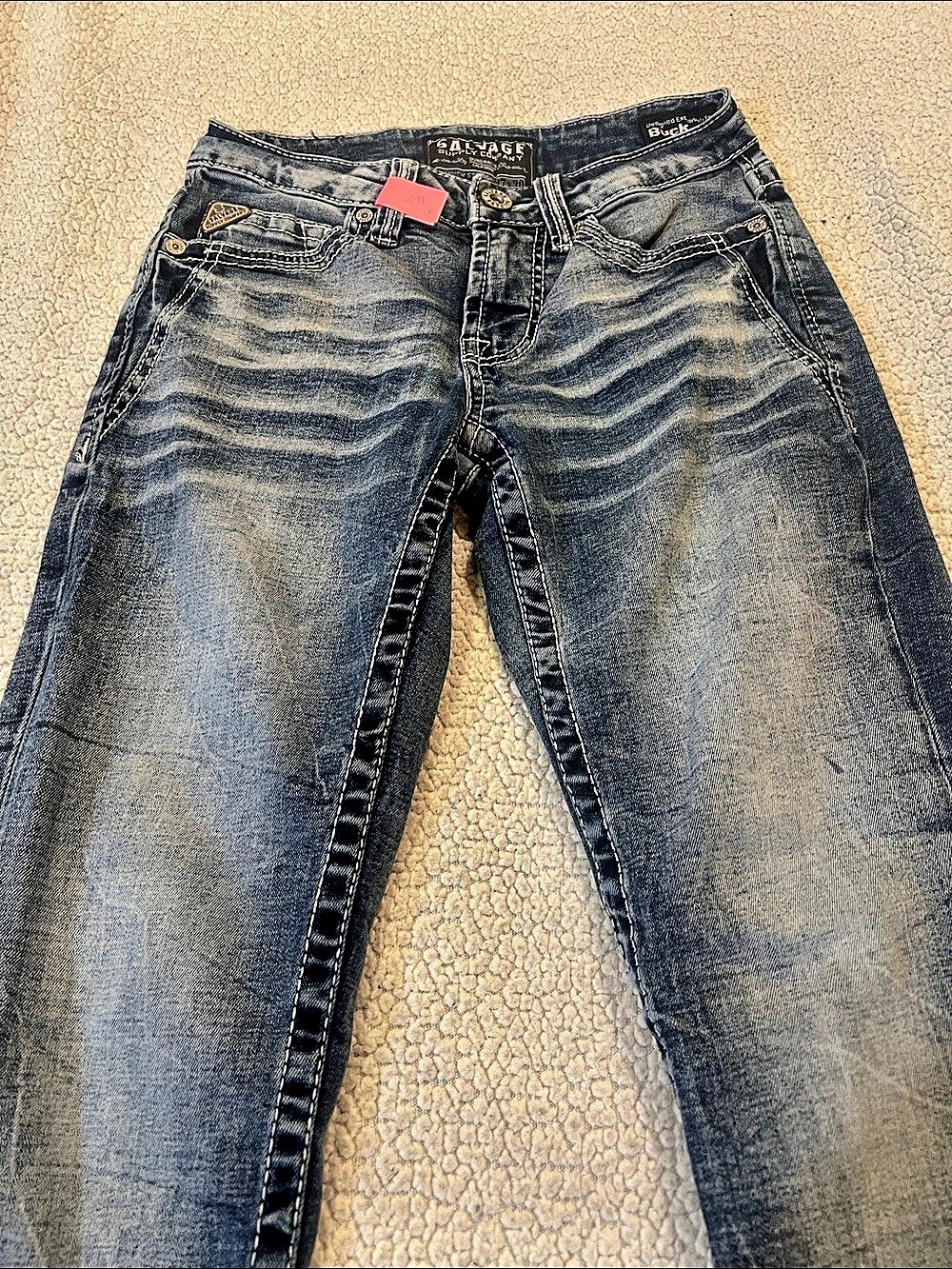 Salvage Dunmore Bootcut Jeans in Blue Waist 27x30